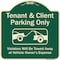Signmission Designer Series-Tenant And Client Parking Violators Towed Away With Graph, 18" x 18", G-1818-9751 A-DES-G-1818-9751 - alternate 1